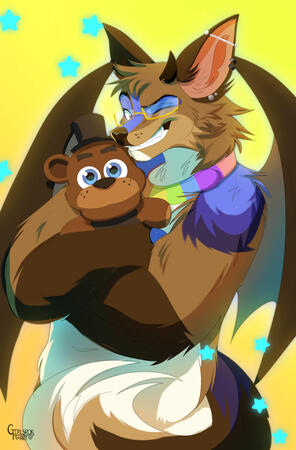 Cell shading, abstract background