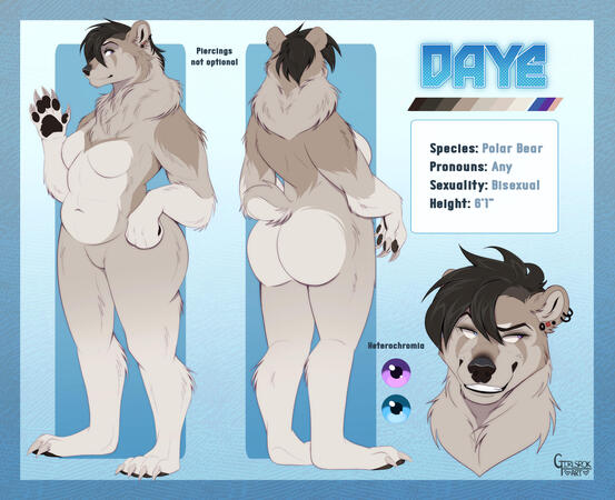 Fullbody front and back, one headshot